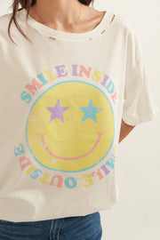 Smile Inside and Out Smiley Face Graphic Tee - ShopPromesa
