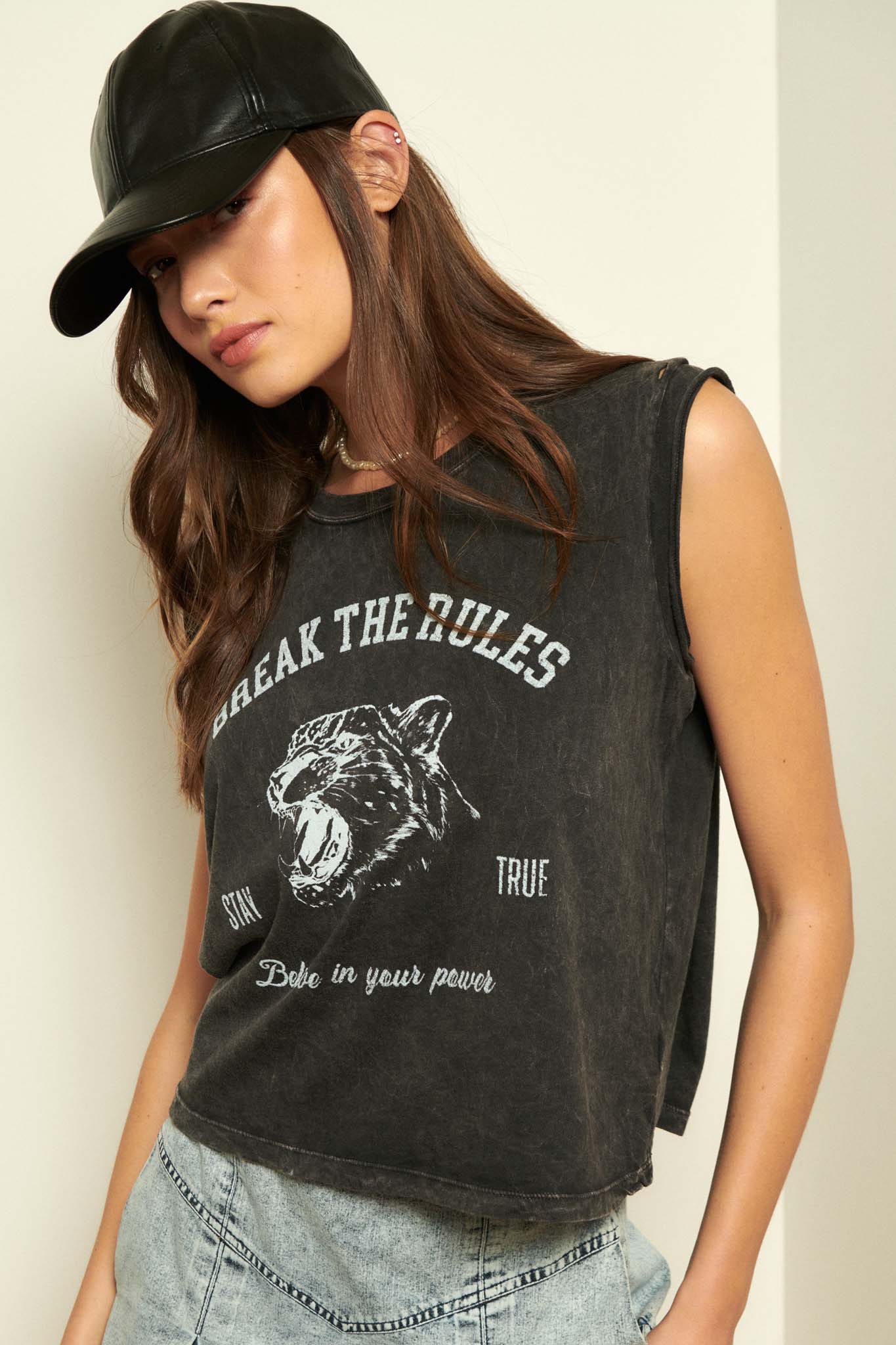 Break the Rules Sleeveless Graphic Tee - ShopPromesa