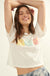 Smiley Trio Cropped Vintage Graphic Tee - ShopPromesa