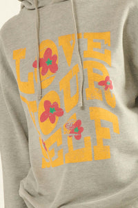 Love Yourself Vintage-Print Graphic Hoodie - ShopPromesa