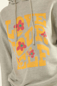 Love Yourself Vintage-Print Graphic Hoodie - ShopPromesa