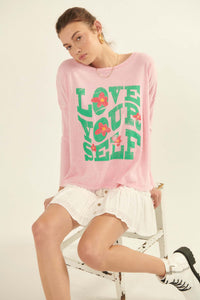 Love Yourself Long-Sleeve Graphic Tee - ShopPromesa