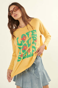 Love Yourself Long-Sleeve Graphic Tee - ShopPromesa