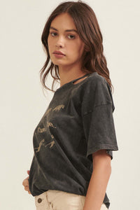 Tiny Tigers Slashed Vintage-Wash Graphic Tee - ShopPromesa