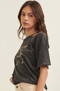 Tiny Tigers Slashed Vintage-Wash Graphic Tee - ShopPromesa