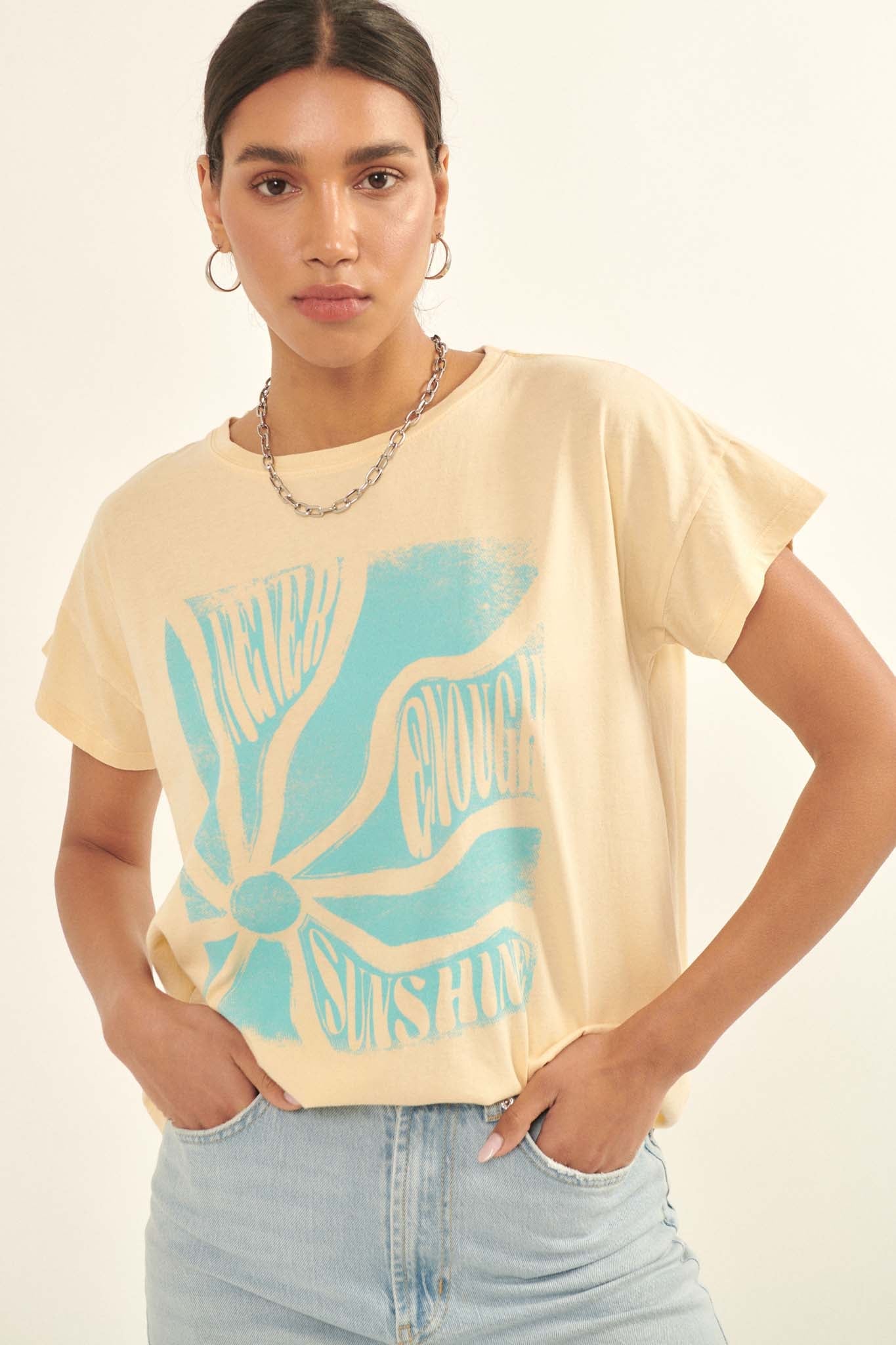 Never Enough Sunshine Vintage Graphic Tee - ShopPromesa