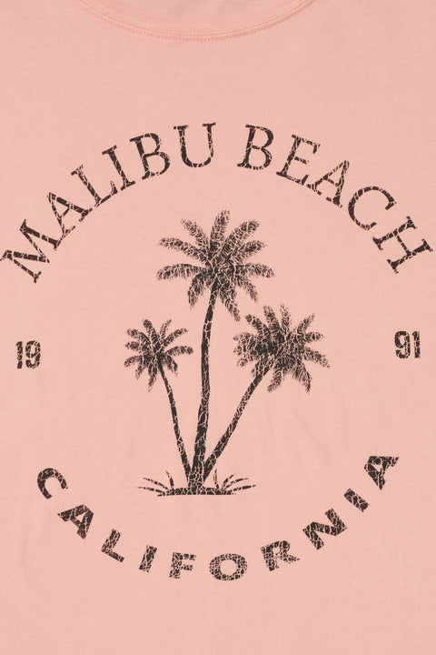 Malibu Beach California Vintage-Wash Graphic Tee - ShopPromesa