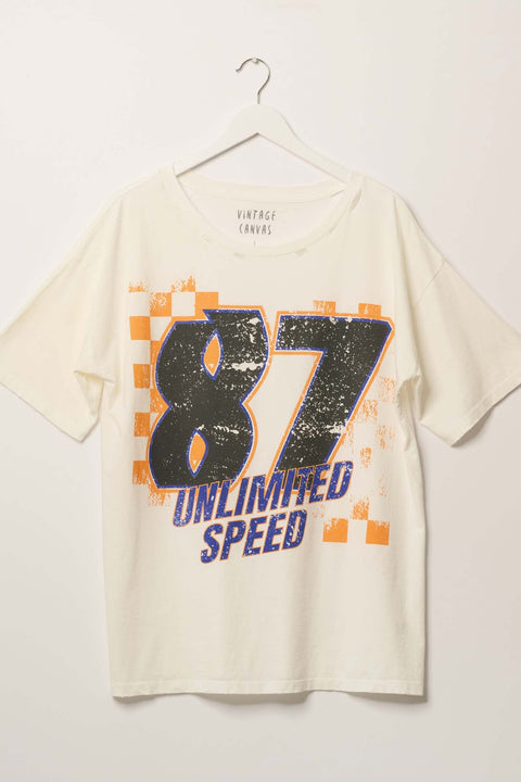 Unlimited Speed Racing Distressed Graphic Tee - ShopPromesa