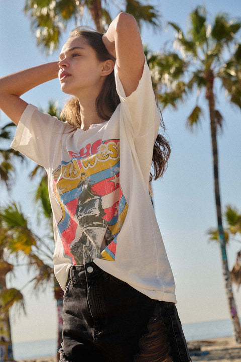 Wild West Multicolor Distressed Graphic Tee - ShopPromesa