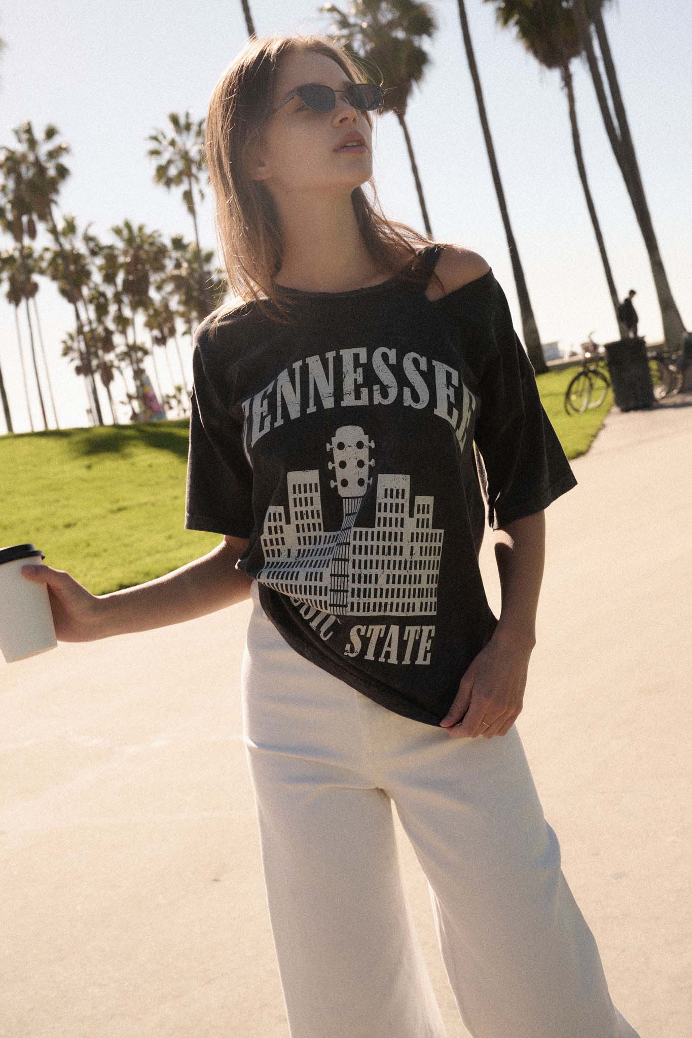 Tennessee Slashed Vintage-Wash Graphic Tee - ShopPromesa