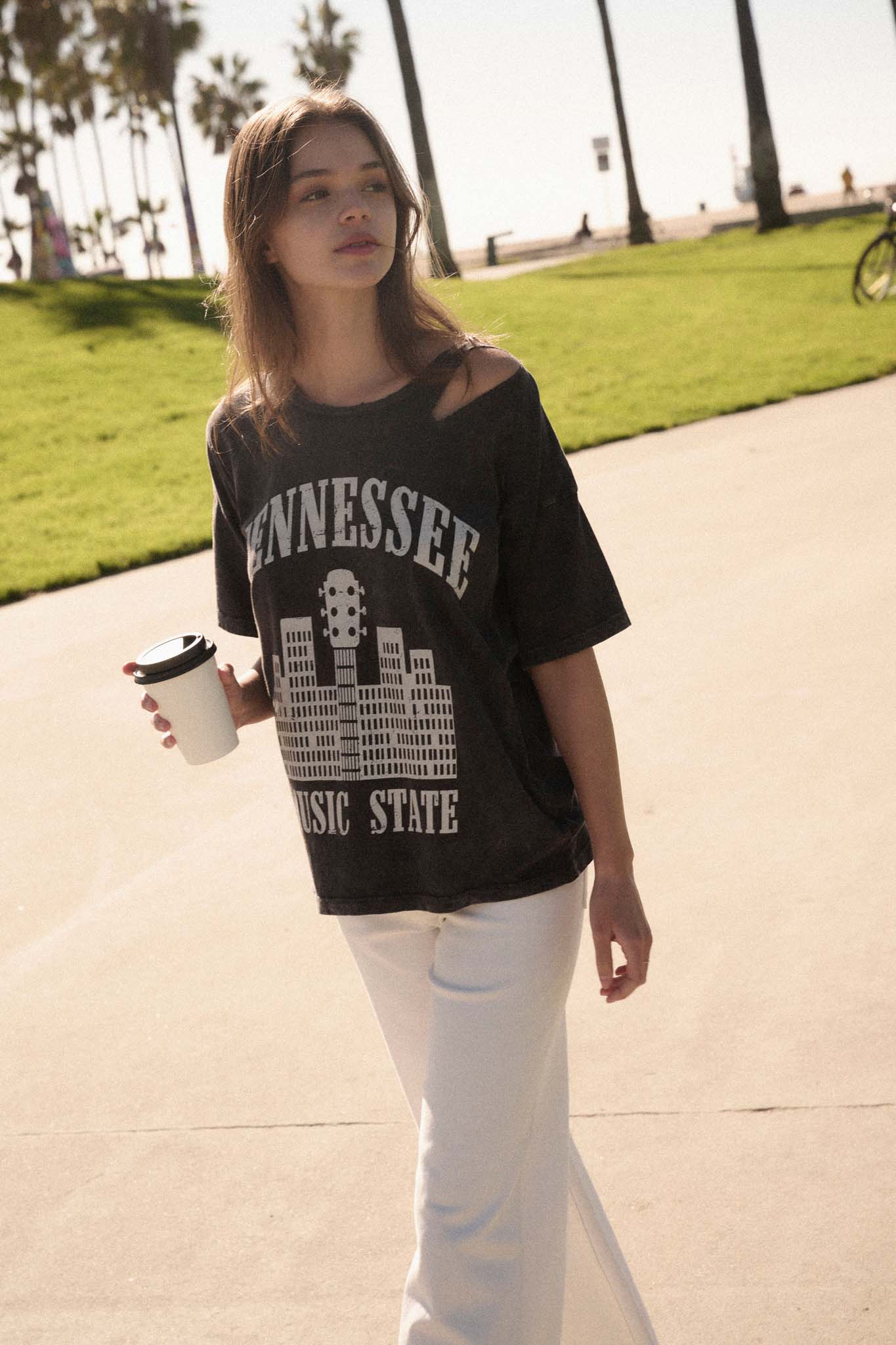 Tennessee Slashed Vintage-Wash Graphic Tee - ShopPromesa