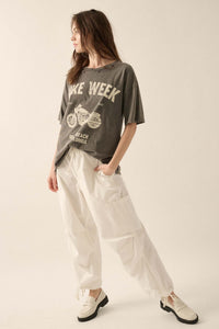 Bike Week Distressed Oversize Graphic Tee - ShopPromesa