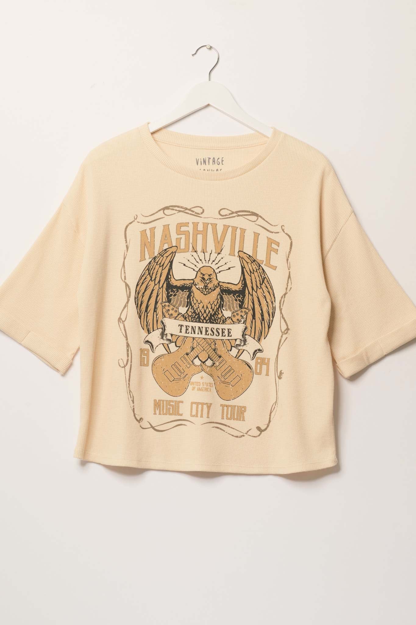 Nashville Music City Tour Graphic Thermal Tee - ShopPromesa