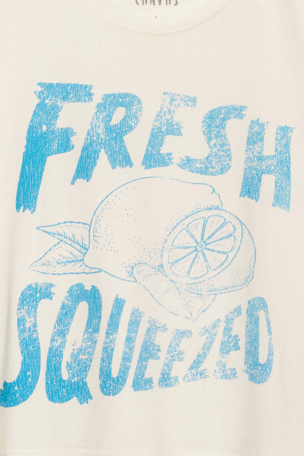 Fresh Squeezed Vintage-Print Sleeveless Graphic Tee - ShopPromesa