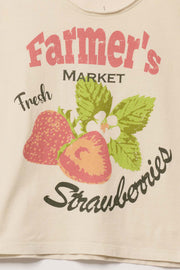 Farmer's Market Fresh Strawberries Graphic Tank Top - ShopPromesa