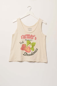 Farmer's Market Fresh Strawberries Graphic Tank Top - ShopPromesa