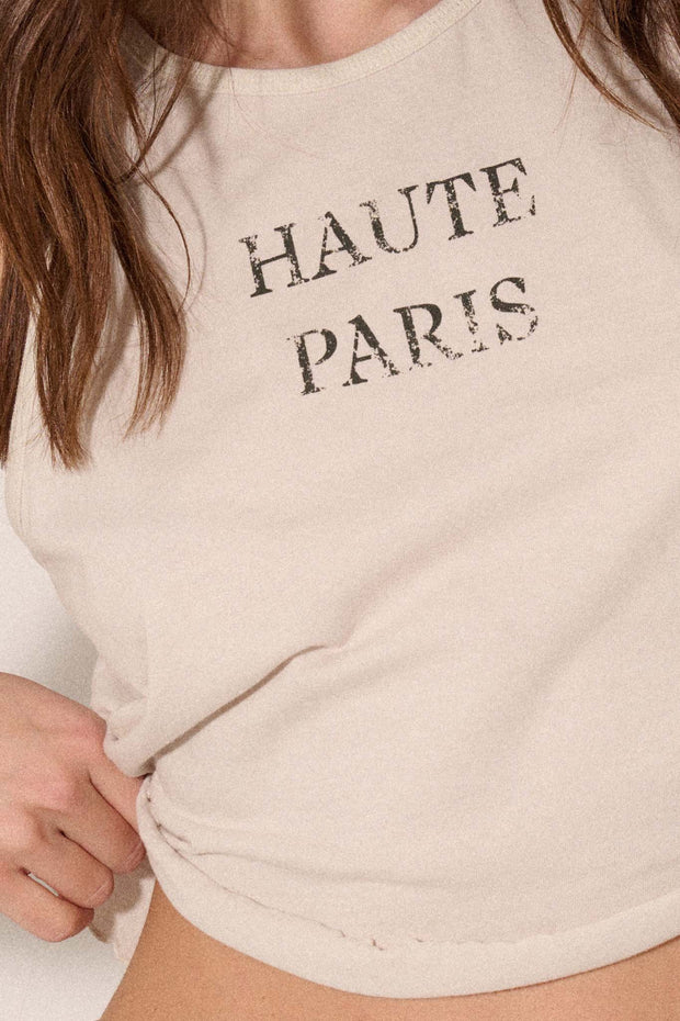 Haute Paris Lettuce-Edge Graphic Tank Top - ShopPromesa