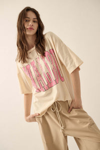 Malibu Distressed Oversize Graphic Tee - ShopPromesa