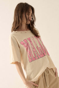 Malibu Distressed Oversize Graphic Tee - ShopPromesa