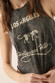LA Hollywood Hills Vintage-Wash Graphic Tank Top - ShopPromesa