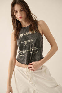 LA Hollywood Hills Vintage-Wash Graphic Tank Top - ShopPromesa