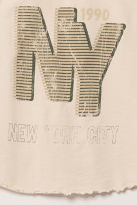 NY 1990 Lettuce-Edge Graphic Tank Top - ShopPromesa