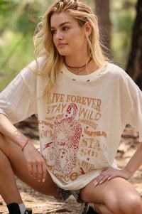 Encouraging Leopard Distressed Oversize Graphic Tee - ShopPromesa