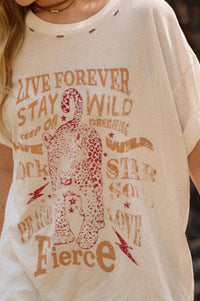 Encouraging Leopard Distressed Oversize Graphic Tee - ShopPromesa