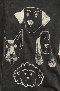 Dog Days Distressed Oversize Graphic Tee - ShopPromesa