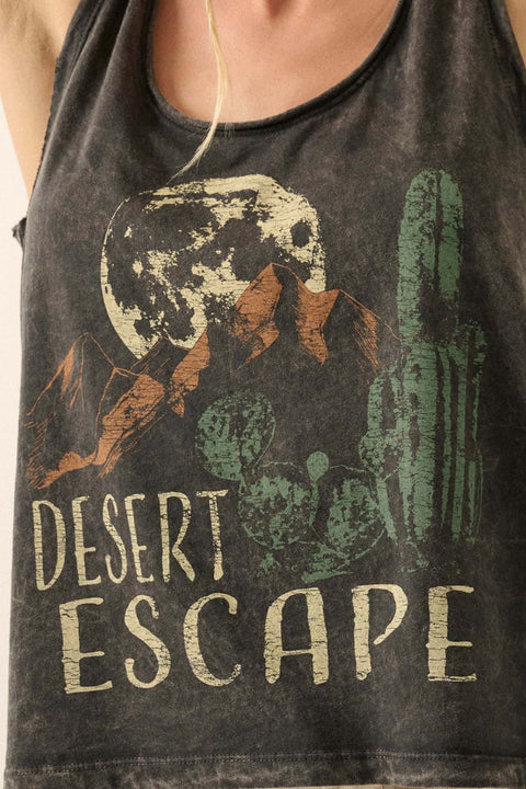 Desert Escape Vintage-Wash Graphic Tank Top - ShopPromesa