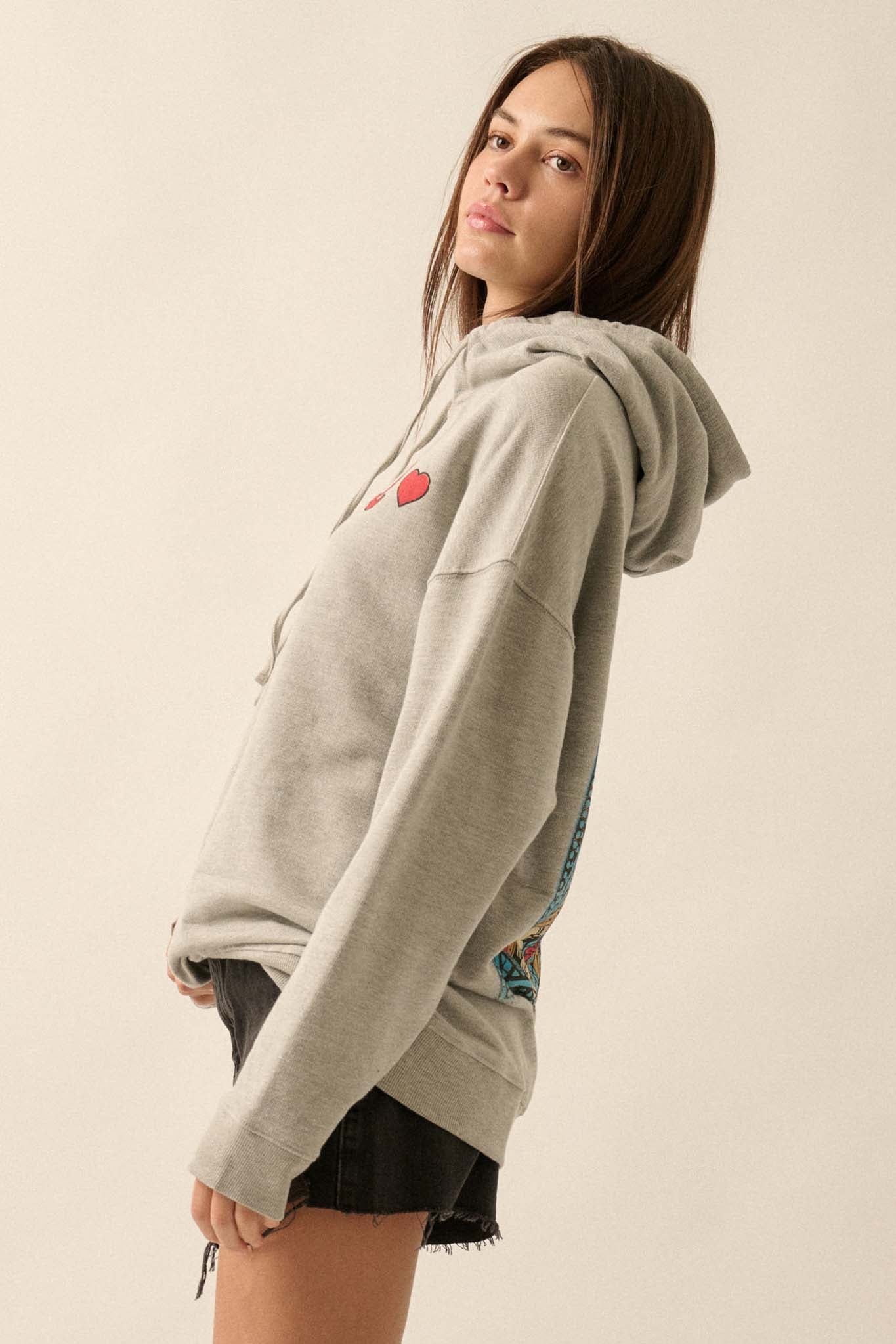 Queen of Hearts Back-Print Graphic Hoodie - ShopPromesa