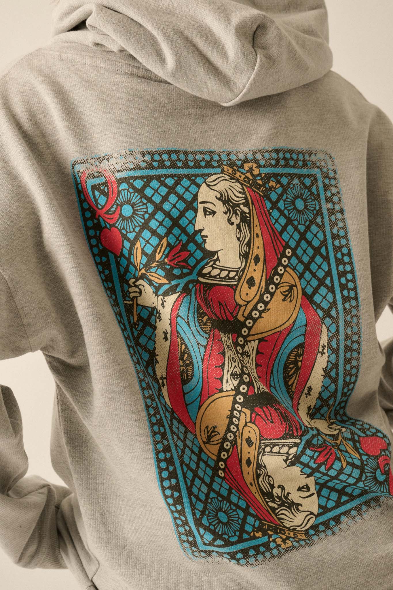 Queen of Hearts Back-Print Graphic Hoodie - ShopPromesa