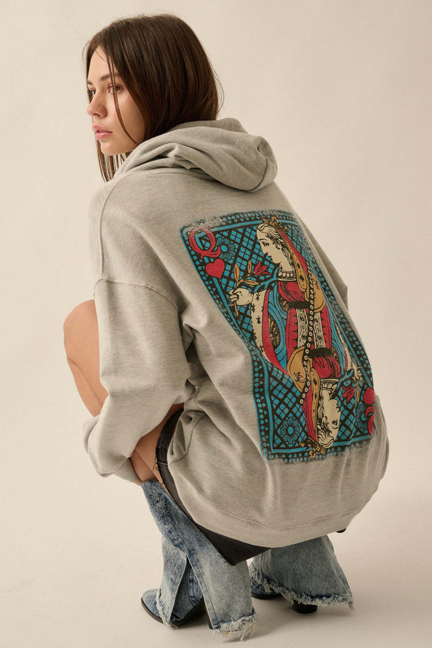 Queen of Hearts Back-Print Graphic Hoodie - ShopPromesa