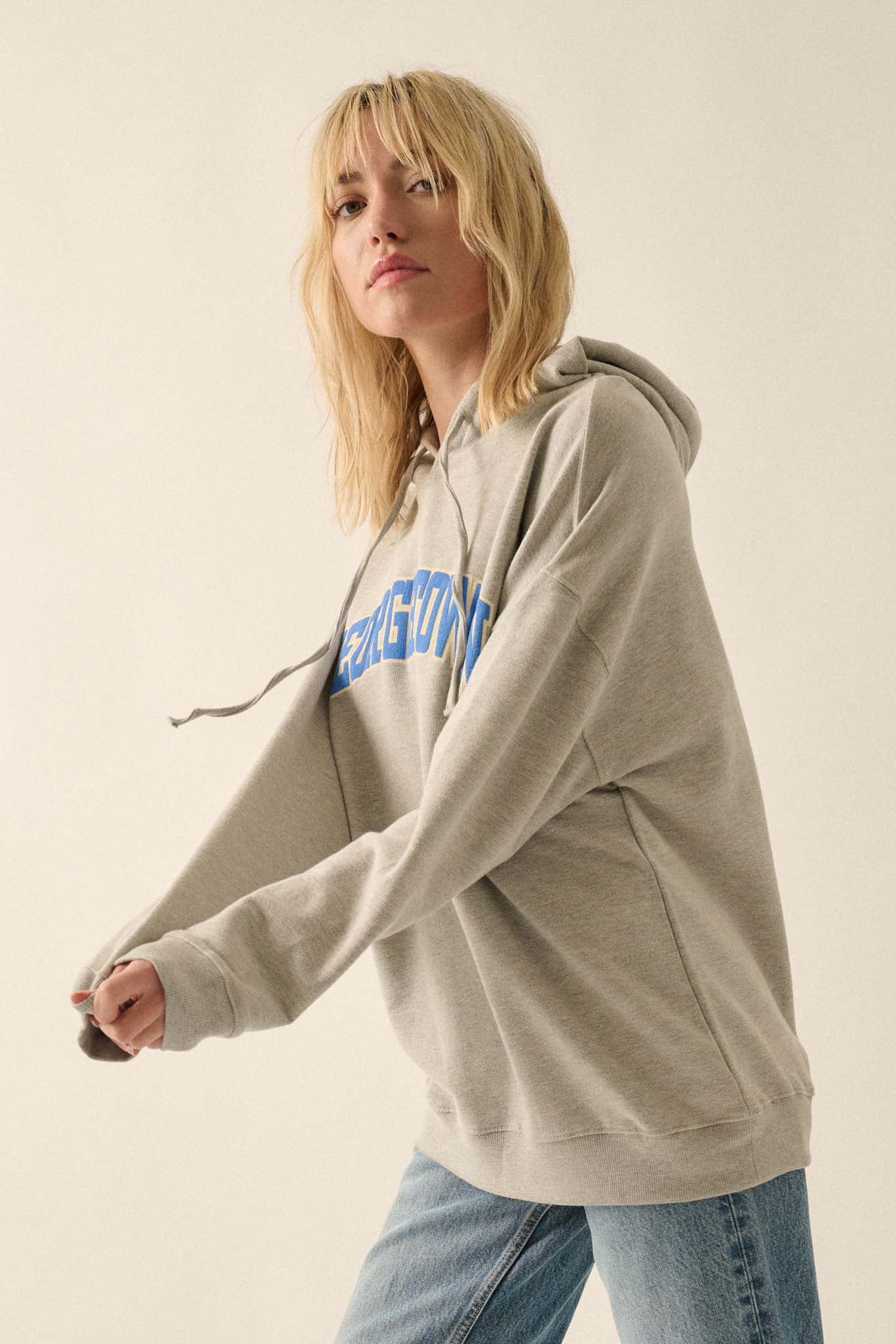 Georgetown Varsity Puff-Print Graphic Hoodie - ShopPromesa