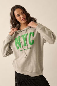 NYC Varsity Puff-Print Graphic Hoodie - ShopPromesa