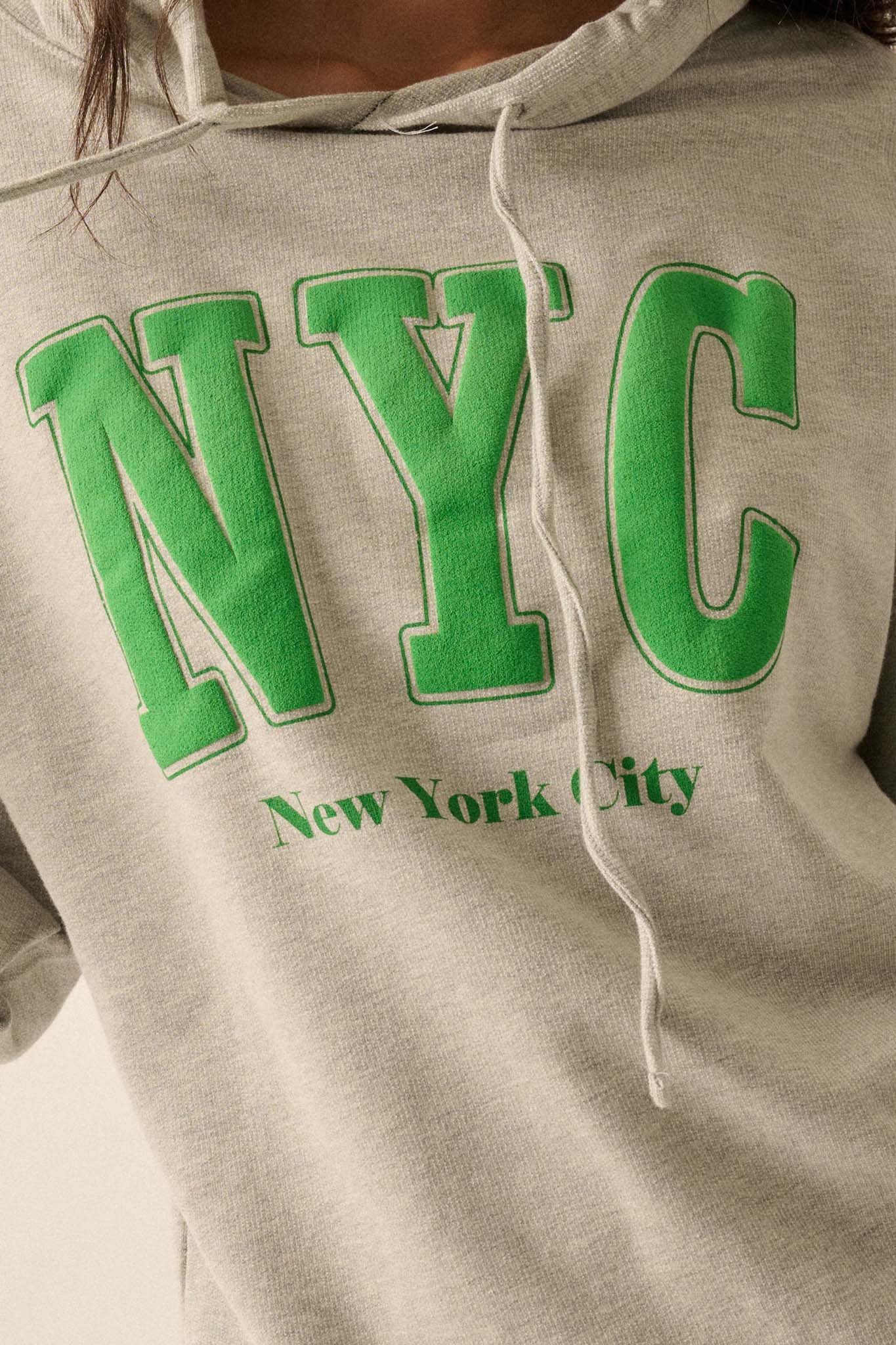 NYC Varsity Puff-Print Graphic Hoodie - ShopPromesa