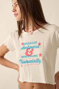 Awkward & Struggling Lettuce-Edge Graphic Baby Tee - ShopPromesa