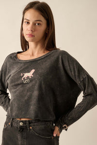 Astrology Girl Cropped Long-Sleeve Graphic Tee - ShopPromesa