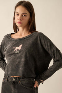 Astrology Girl Cropped Long-Sleeve Graphic Tee - ShopPromesa