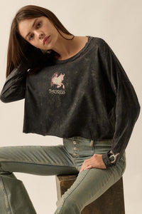 Astrology Girl Cropped Long-Sleeve Graphic Tee - ShopPromesa