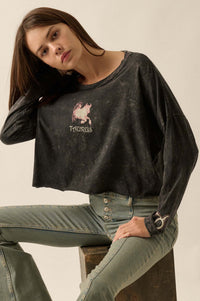 Astrology Girl Cropped Long-Sleeve Graphic Tee - ShopPromesa