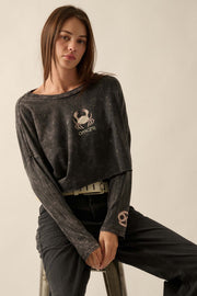 Astrology Girl Cropped Long-Sleeve Graphic Tee - ShopPromesa