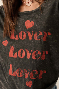 Lover Vintage-Print Long-Sleeve Graphic Tee - ShopPromesa