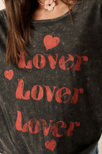 Lover Vintage-Print Long-Sleeve Graphic Tee - ShopPromesa