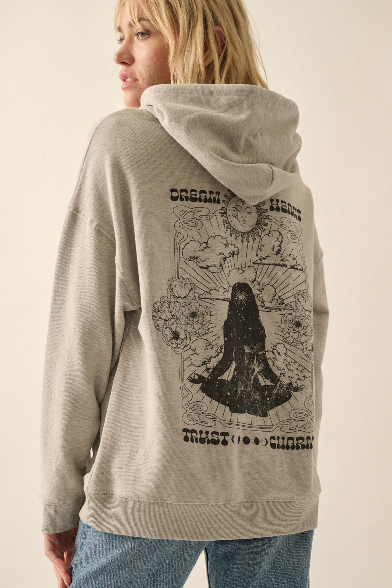 Cosmic Soul Vintage-Print Graphic Hoodie - ShopPromesa