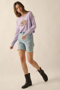 Love Always Cropped Long-Sleeve Graphic Tee - ShopPromesa