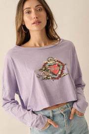 Love Always Cropped Long-Sleeve Graphic Tee - ShopPromesa