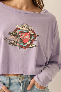 Love Always Cropped Long-Sleeve Graphic Tee - ShopPromesa