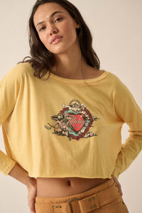 Love Always Cropped Long-Sleeve Graphic Tee - ShopPromesa