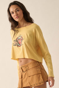 Love Always Cropped Long-Sleeve Graphic Tee - ShopPromesa